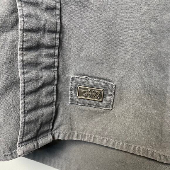 Harley-Davidson Mens Grey Blowout Sleeveless Button-Up Shirt Sz. M - Picture 5 of 8
